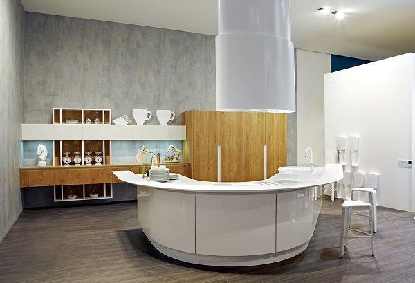 Materiali tecnici: Hi-Macs, Volare, Aran Cucine